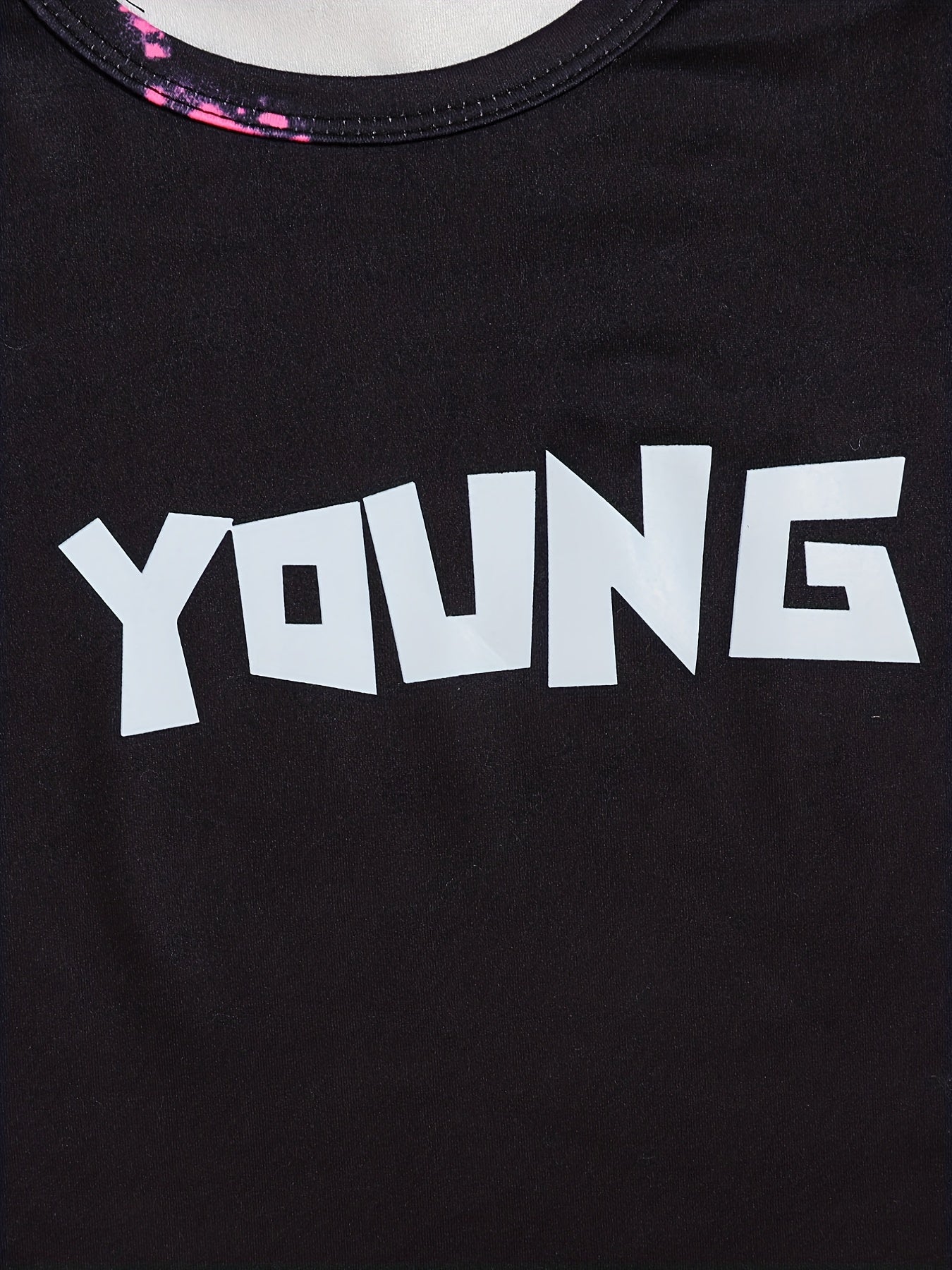 Boys Luminous Graffiti Short Sleeve T shirt&Shorts Set