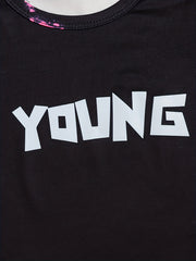 Boys Luminous Graffiti Short Sleeve T shirt&Shorts Set