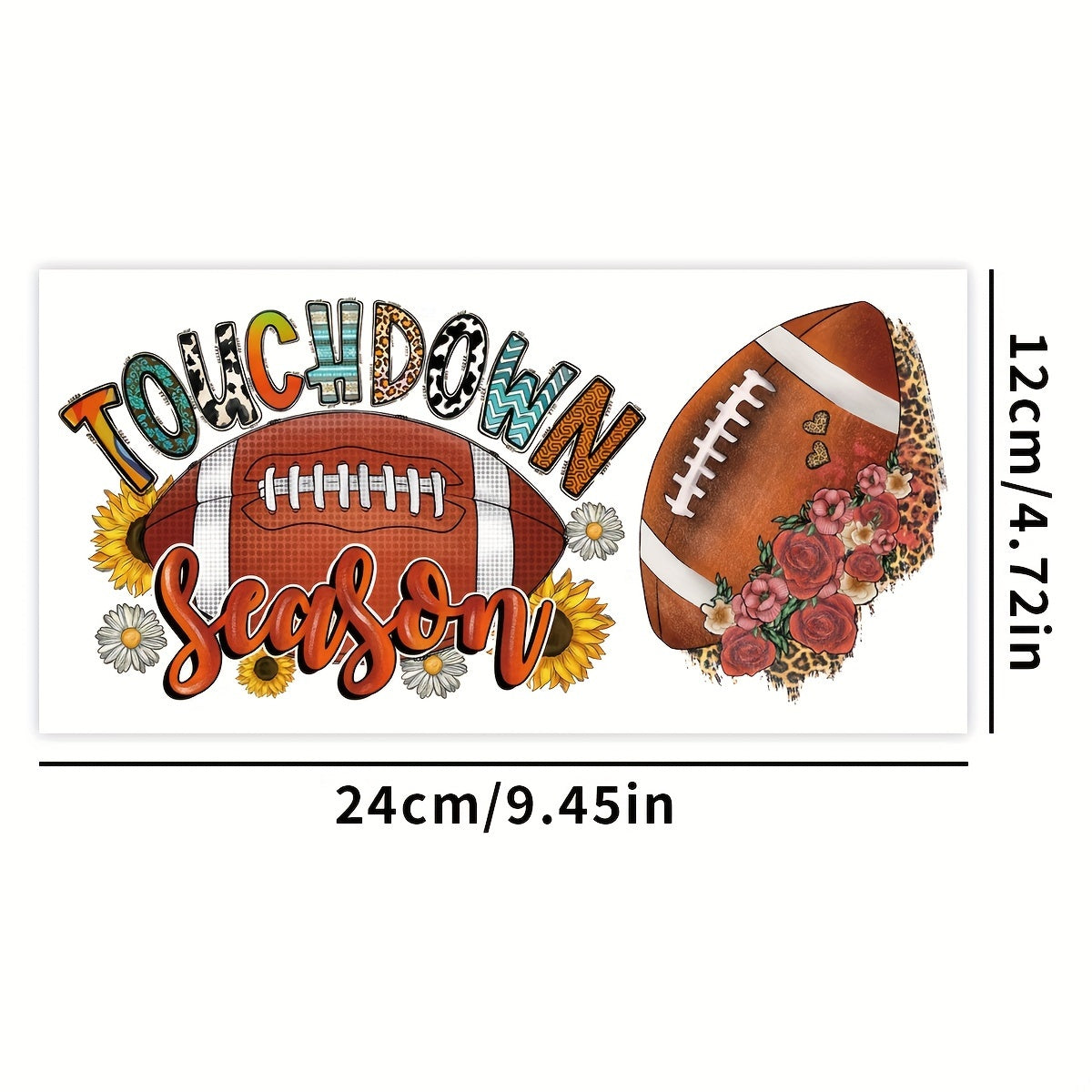 Rugby UV DTF Cup Stickers 16 oz Glasses Sport Transfer Stickers