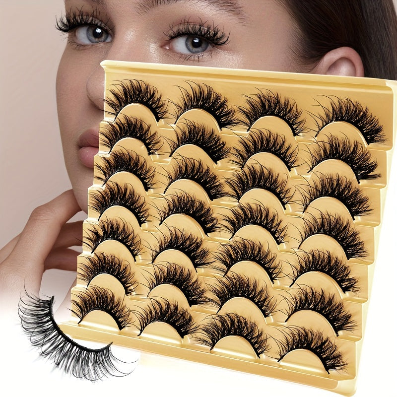 14 Pairs Curling False Eyelashes 8D Three-dimensional Fairy Style