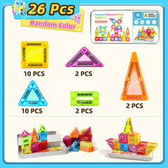 38pcs Magnetic Building Blocks Set for Kids with Iron Box