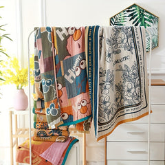 Flower Pattern Bath Towel Soft Skin friendly Absorbent Towel