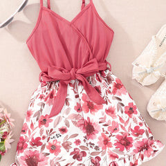 Boho Floral Spaghetti Strap V Neck Romper Jumpsuit