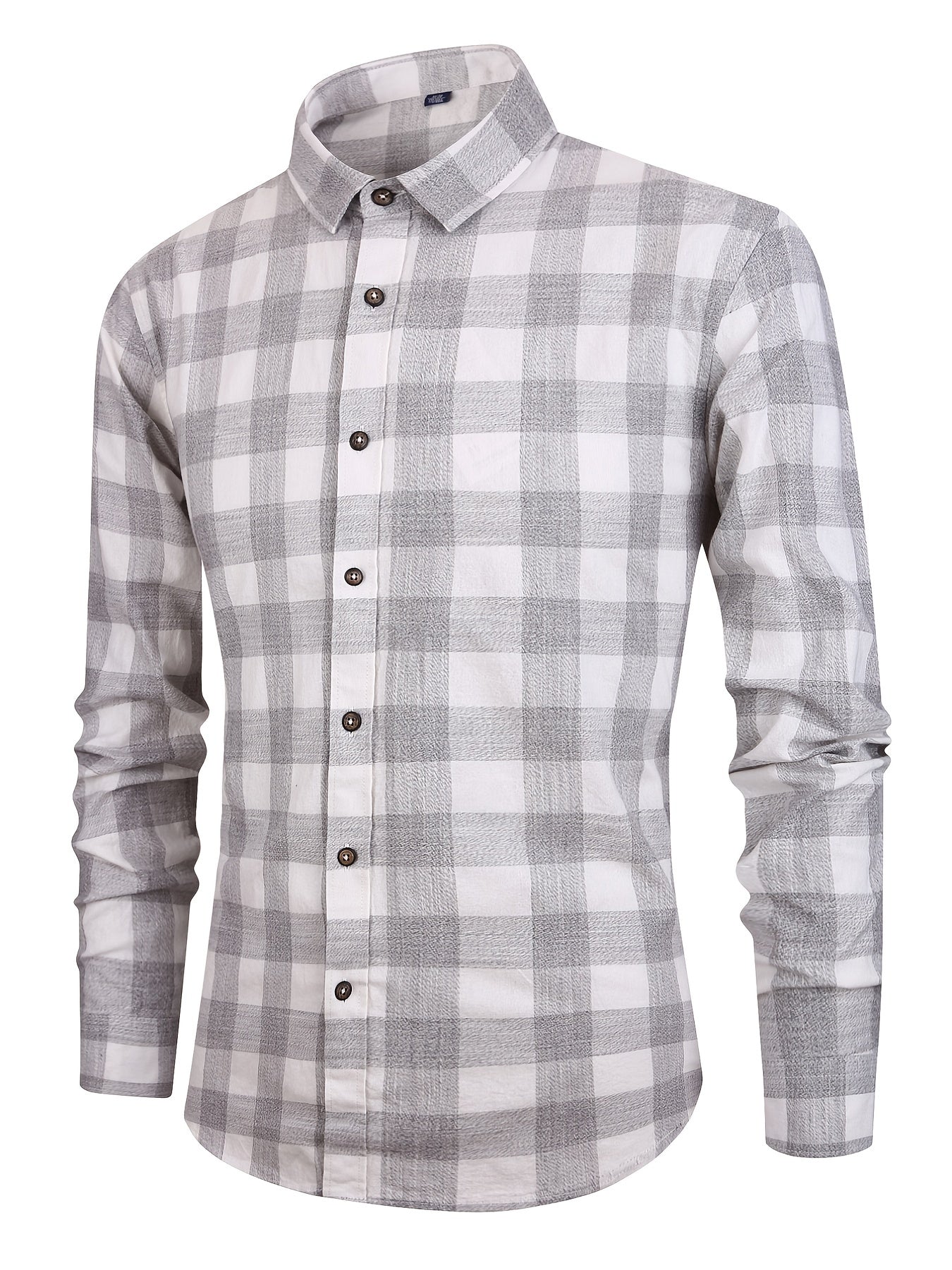 Men's Casual Slim Fit Checkered Shirt