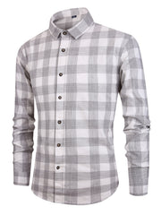 Men's Casual Slim Fit Checkered Shirt