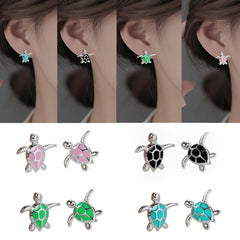 Colorful Turtles Stud Earrings for Girls