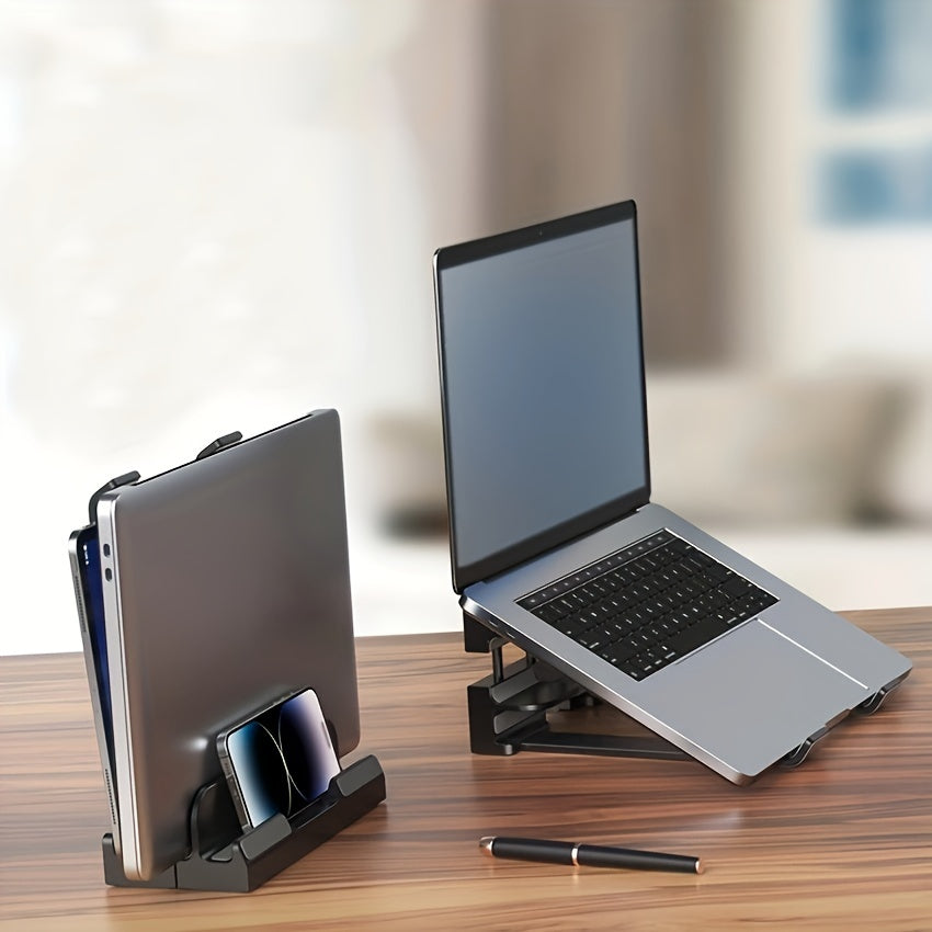 Adjustable Laptop Stand with Storage Rack