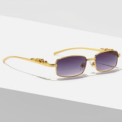 Leopard Metal Sunglasses Square Men Sun Glasses UV400 Eyeglasses