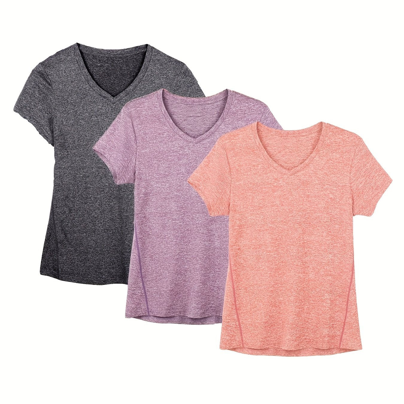 Women's V Neck Yoga Top Moisture Wicking Tee