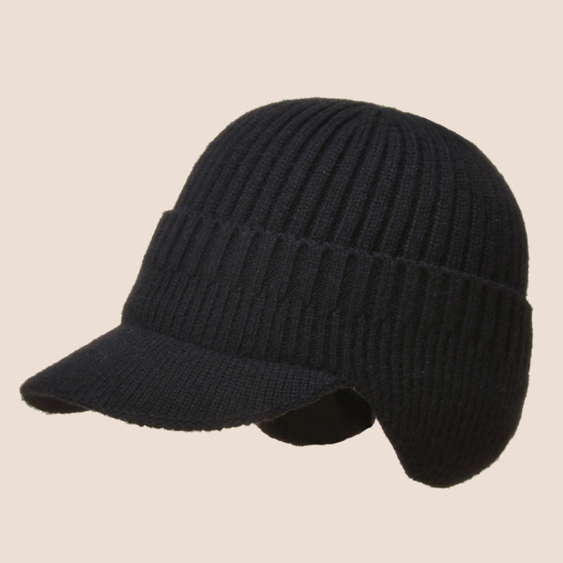 Winter Cold-proof Knitted Hat With Earmuff for Outdoor Activities
