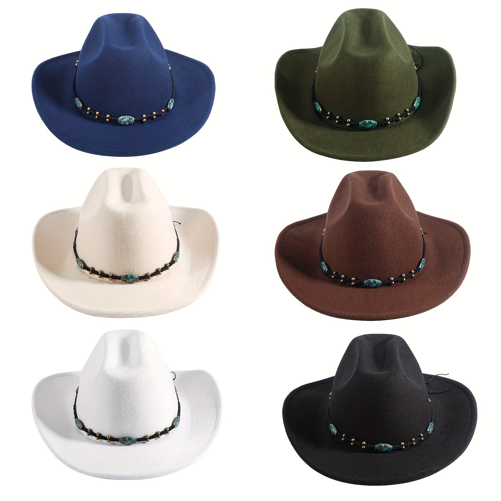 Wool Cowboy Hat Solid Sheep Felt Hat