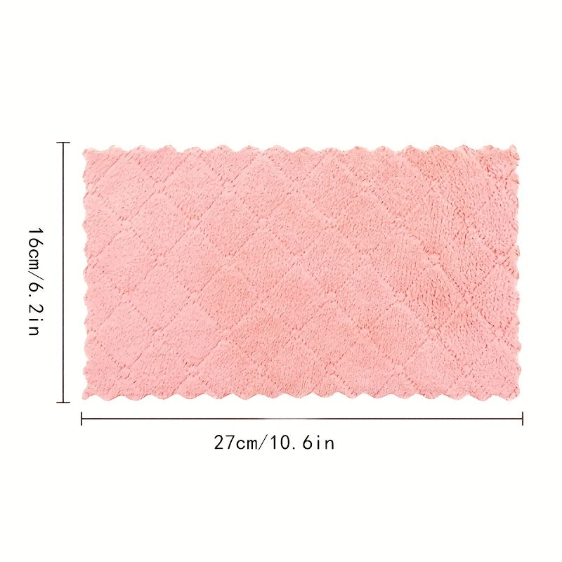 10pcs Coral Fleece Dish Cloths Microfiber Towels for Kitchen Bathroom Car