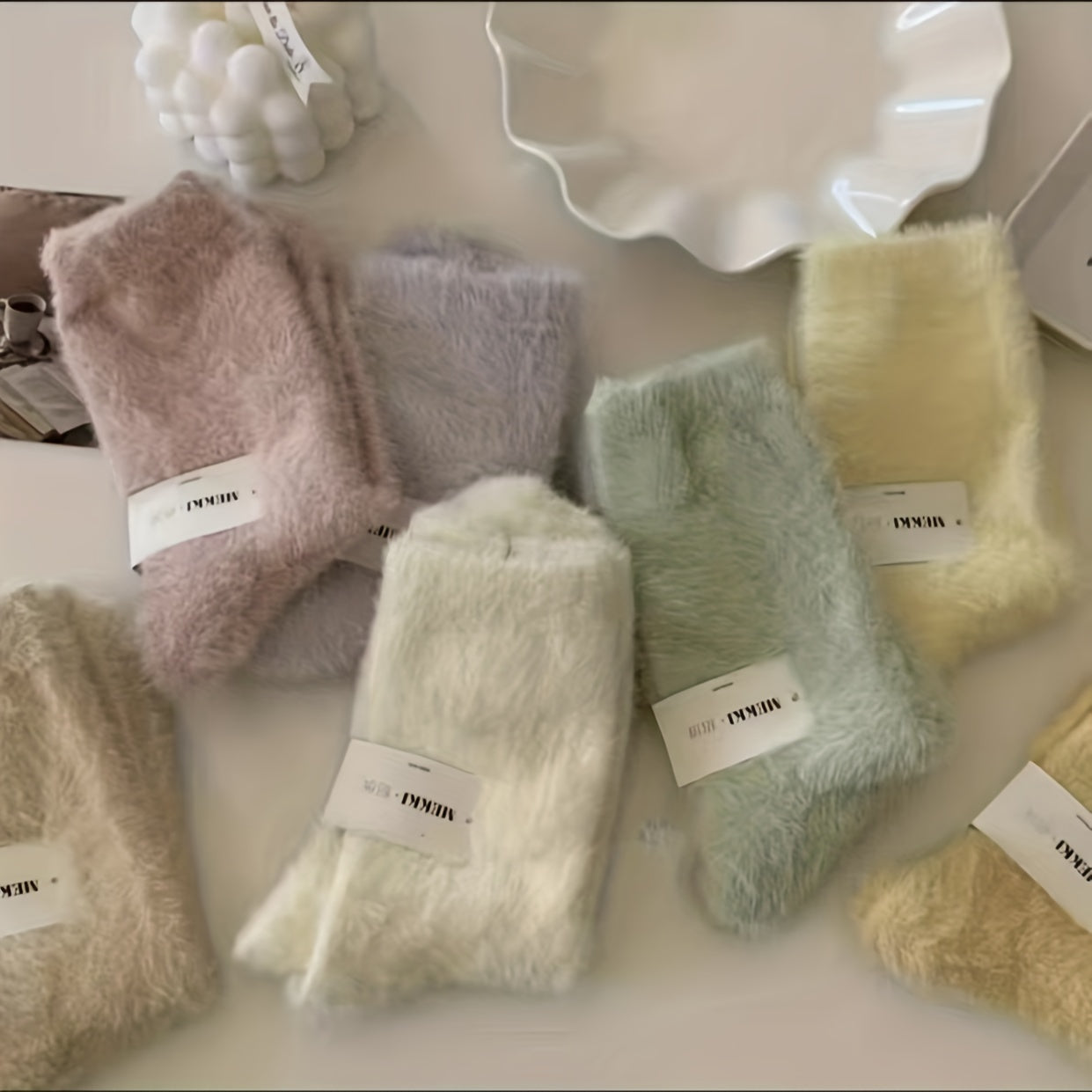 4 Pairs Cotton Warm Floor Socks for Men and Women