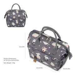 Animal Print Diaper Bag Durable Polyester for Moms on the Go