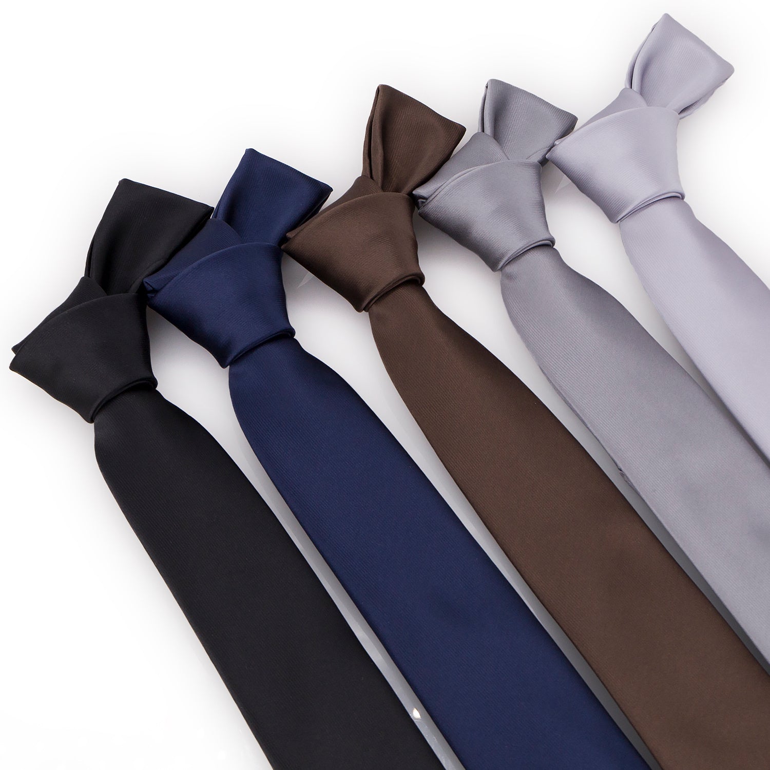 Men's Solid Pure 2 36 Plain Formal Ties Narrow Tie