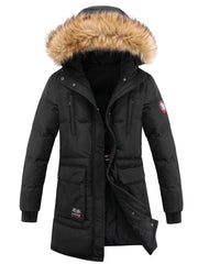 Women's Winter Down Jacket Faux Fur Collar Hooded Coat