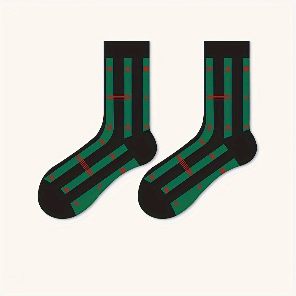 Christmas Cartoon Crew Socks - Year Socks