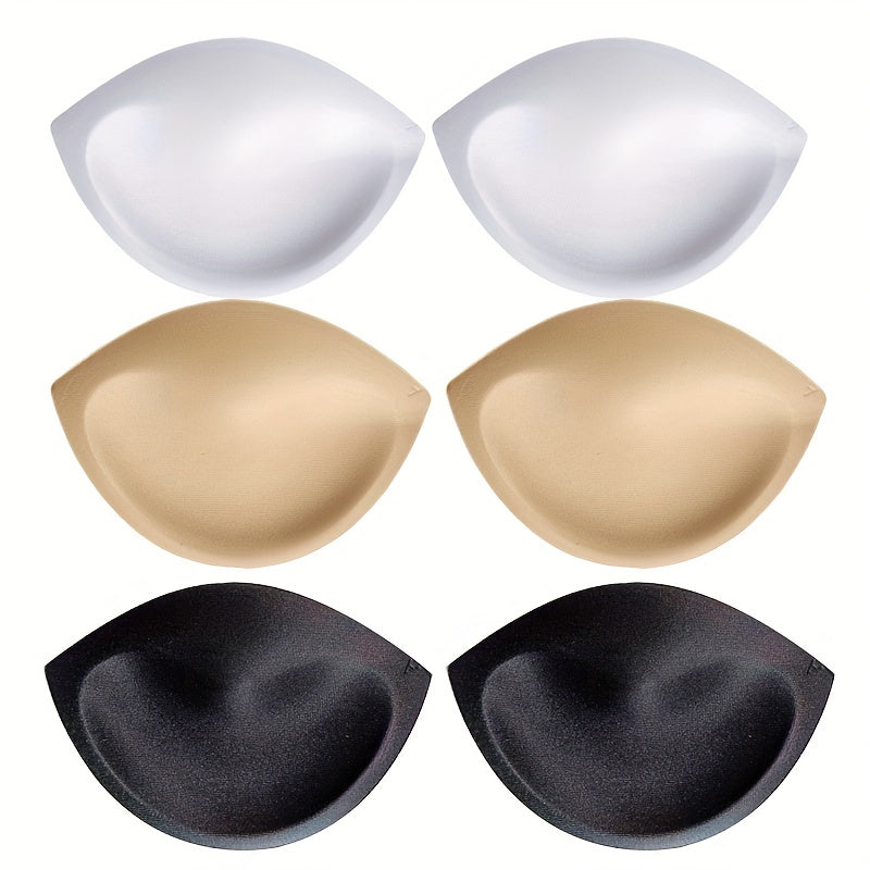 3 Pairs Sponge Bra Insert Pads Invisible Anti-convex Chest Enhancer