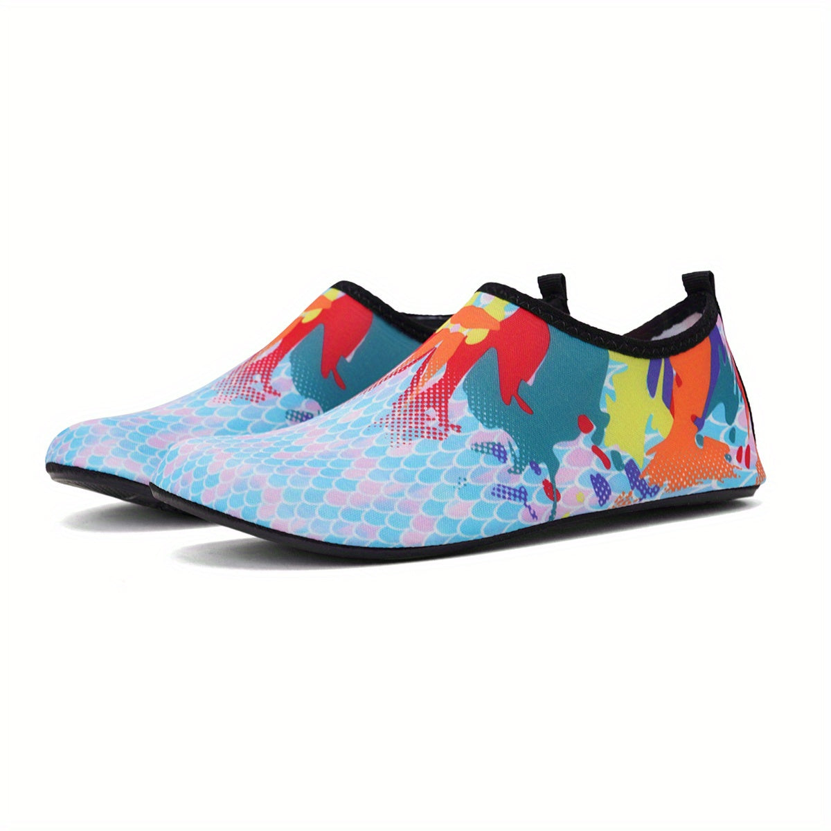 Women's Colorful Print Water Shoes Lightweight Non slip Beach Shoes