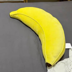 Simulated Banana Plush Pillow Soft Polyester Long Cushion for Dorms & Bedrooms