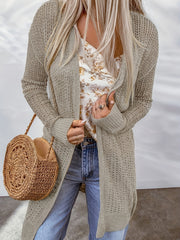 Casual Cardigan Women's Plus Solid Long Sleeve Open Front High Stretch
