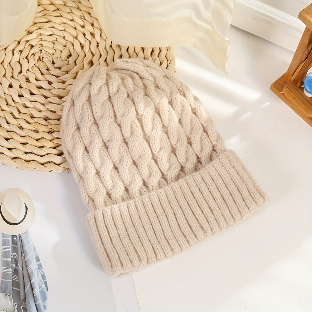 Fashionable Twist Woolen Beanie Hat Autumn Winter Ski Cold Hat