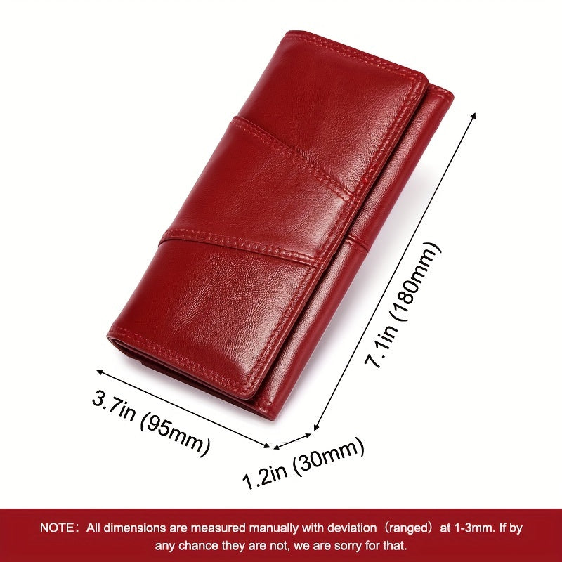 HUMERPAUL RFID Blocking Leather Wallet with Snap Closure