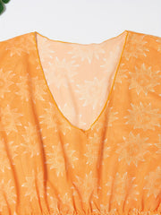 Sun Print Semi Sheer Cove Ups Women's Plus High Stretch Sexy Cover Ups