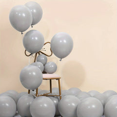 60pcs Gray Party Latex Balloons 5inch Kit for Gray Theme Events