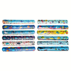 12pcs Marine Animal Theme Bracelets - Underwater World Dolphin Shark Ocean Party