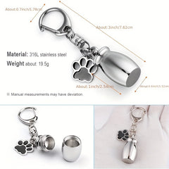 Waterproof Pet Urns Dog Ash Keychain Cat And Dog Ash Urn Souvenir