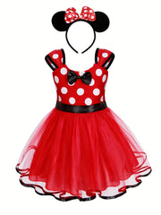 Toddler Girl's Polka Dot Costume Party Tutu Dress