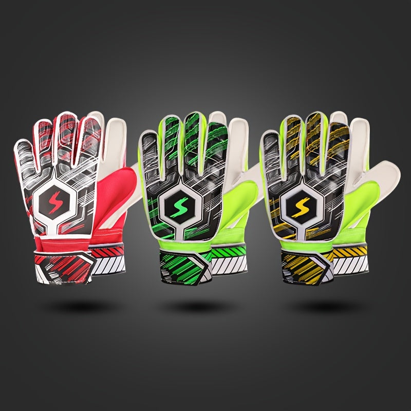 Kids Football Goalkeeper Gloves, Non Slip, Thickened, Training Match