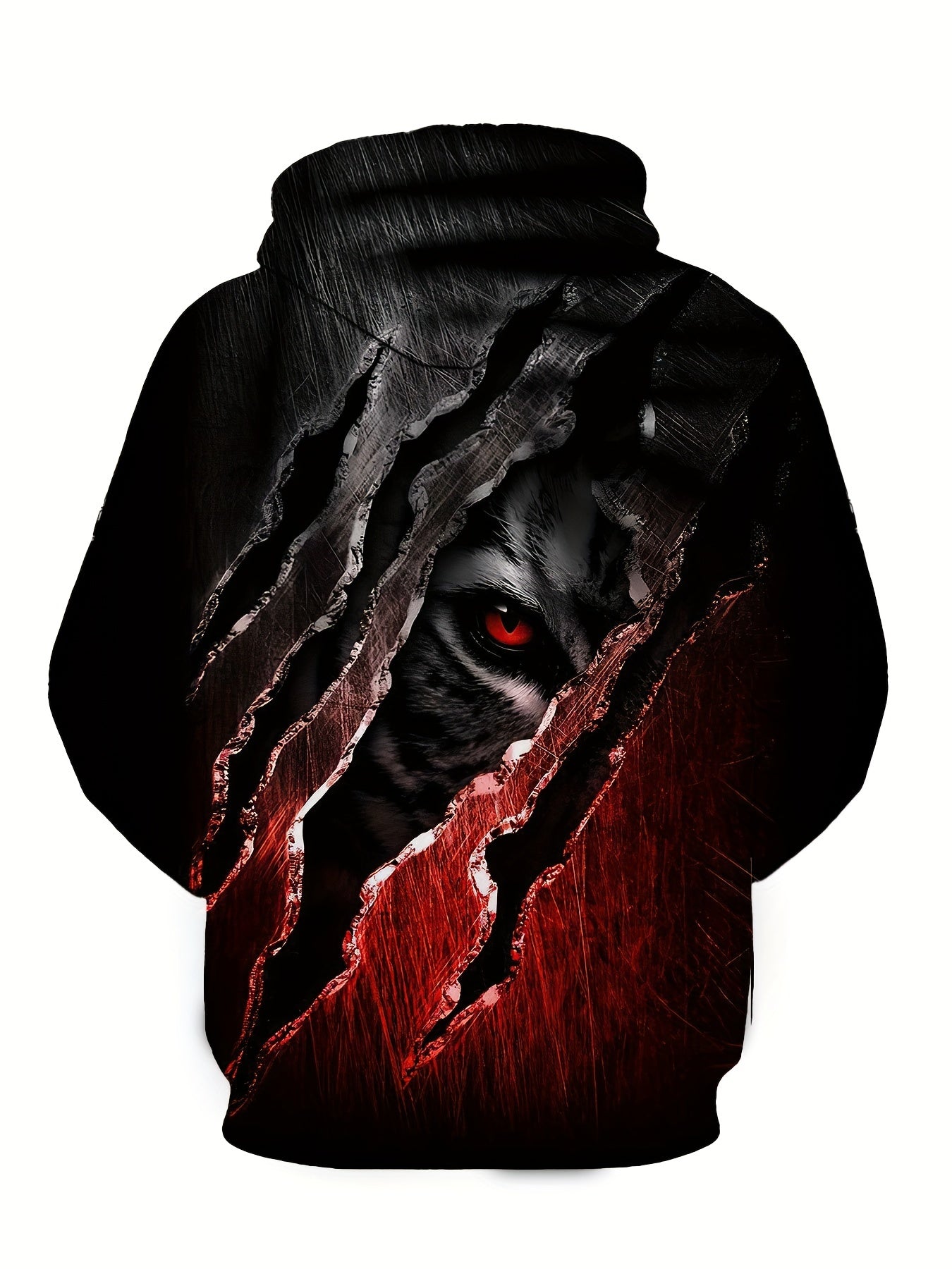 Men's Animal 3D Print Hooded Sweatshirt Sports Hoodie