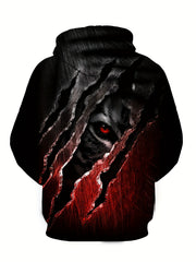 Men's Animal 3D Print Hooded Sweatshirt Sports Hoodie