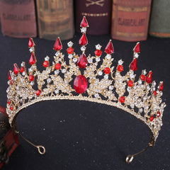Vintage Rhinestone Crown Baroque Tiara Wedding Hair Accessories