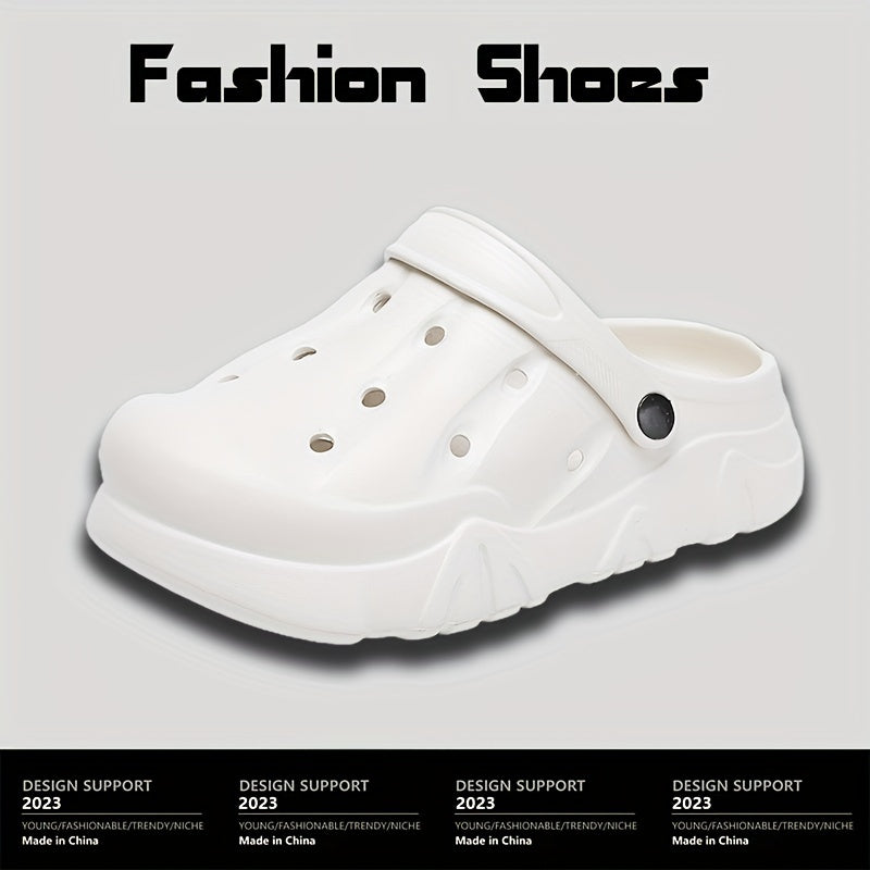 Men's Lightweight Comfy Clogs Hollow Out Non Slip Garden Shoes Summer