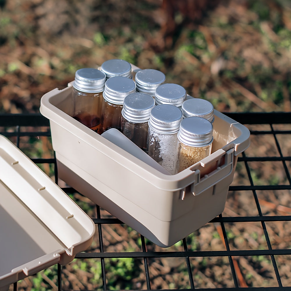 Outdoor Camping Mini Storage Box Desktop Seasoning Bottle Jar Storage Travel BBQ
