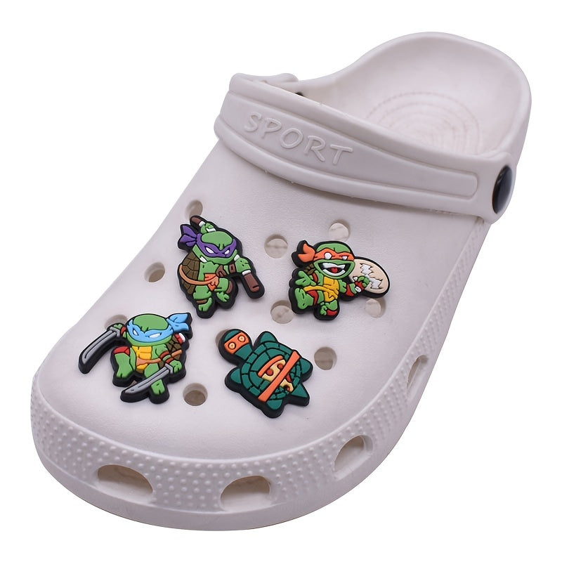 11pcs Cartoon Turtle Shoes Decoration Charms for Teens Boys and Girls