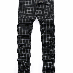Men's Retro Plaid Stretch Casual Pants