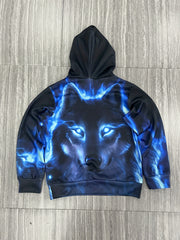 Boy's Wolf Graphic Hoodie Casual 3D Print Hooded Sweatshirt