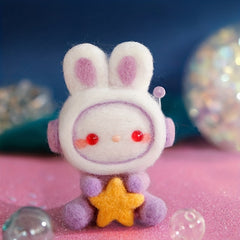 1pc Rabbit Series Wool Felt Handcraft DIY Material Package - 10 Styles