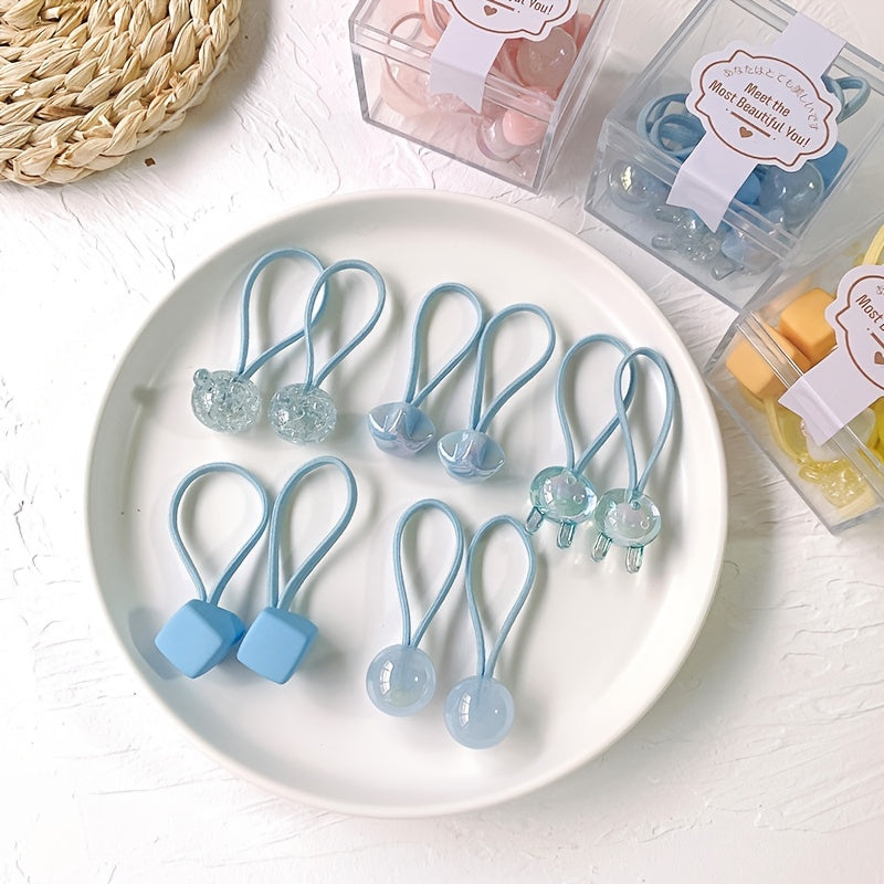 10pcs Stretchy Hair Ties for Kids & Girls