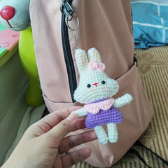 Woven Rabbit Doll Handbag for Family and Friends