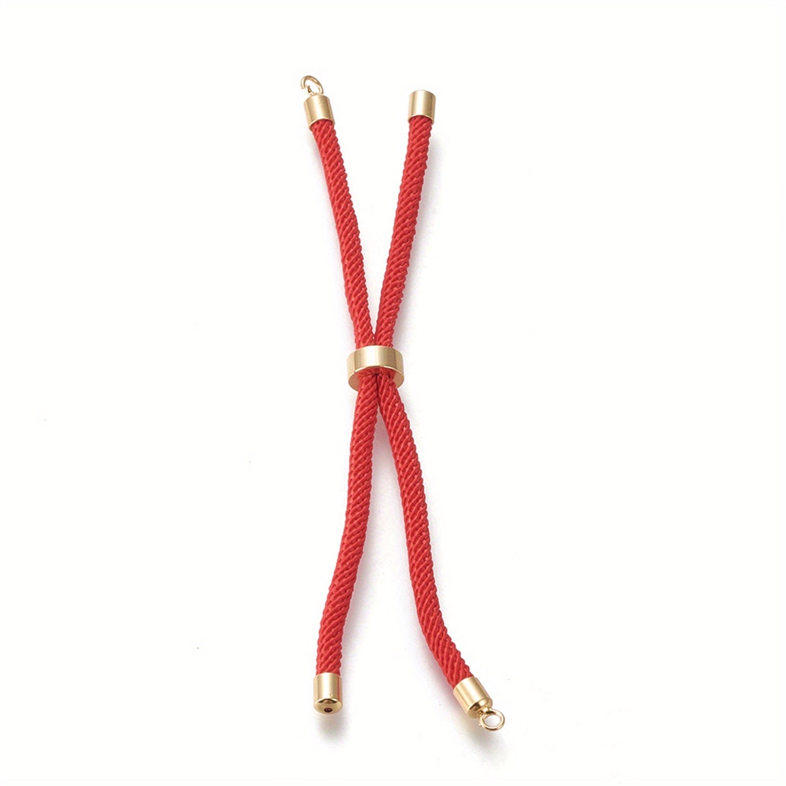 Adjustable Nylon Cord Slider With Brass Findings Mixed for DIY Bracelet Making