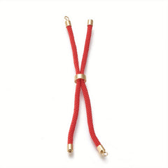 Adjustable Nylon Cord Slider With Brass Findings Mixed for DIY Bracelet Making