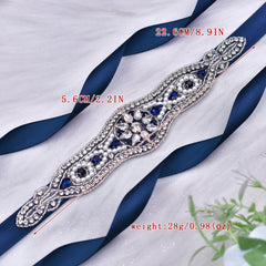 Rhinestone & Faux Pearl Bridal Sash for Parties