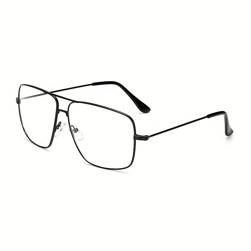 Men's Vintage Glasses Large Frame Alloy PC Lens