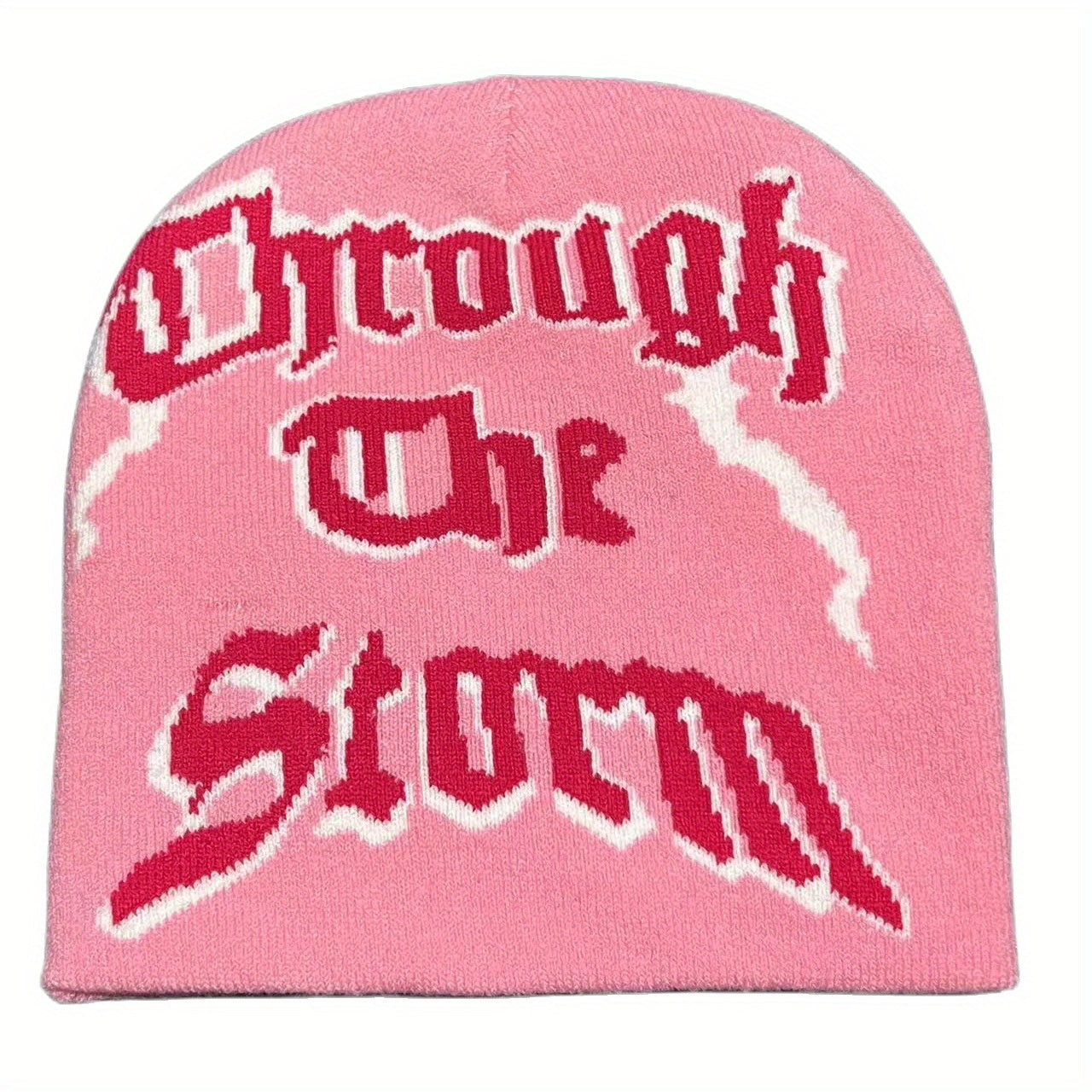 Colorful Gothic Lightning Bonnet Hat Knitted Skull Cap