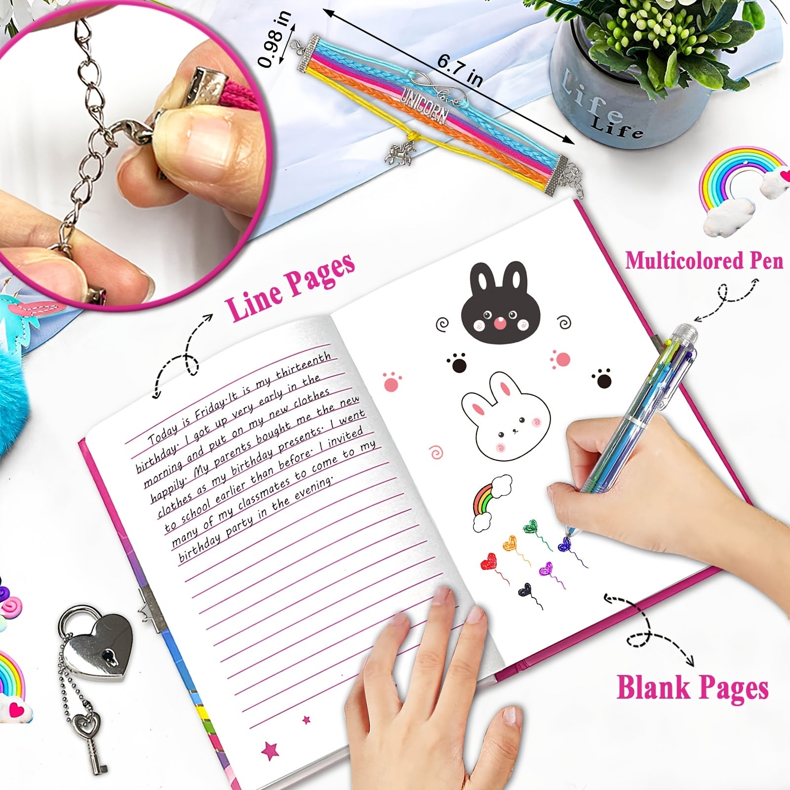 Gadgets Diary Set: Notebook, Pencil Case, Bracelet, Balloons